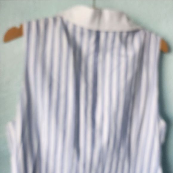 Eliza J Blue and White Buttoned Sundress - Picture 7 of 16